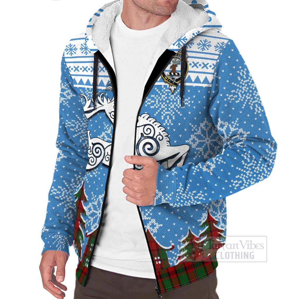 Tartan Vibes Clothing MacPhail (McPhail) Clan Christmas Sherpa Hoodie Celtic Reindeer Style