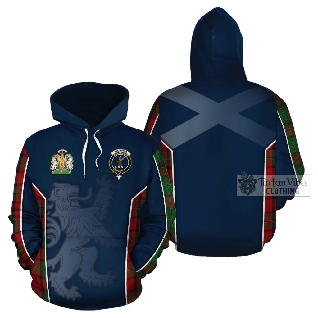 Tartan Vibes Clothing MacPhail (McPhail) Tartan Cotton Hoodie with Family Crest and Lion Rampant Vibes Sport Style