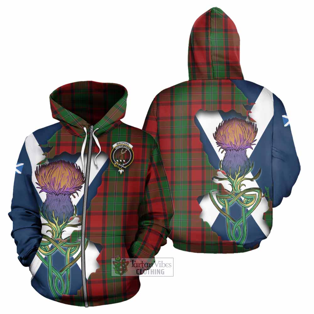 MacPhail (McPhail) Tartan Family Crest Hoodie Scottish Thistle Celtic Inspired Zip Hoodie - Tartan Vibes Clothing