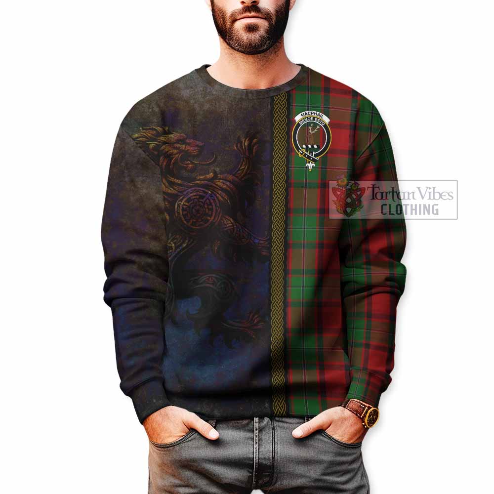 MacPhail (McPhail) Tartan Family Crest Sweatshirt Alba Gu Brath Be Brave Lion Ancient Style - Tartan Vibes Clothing