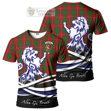 MacPhee (McPhee) Tartan Cotton T-shirt with Alba Gu Brath Regal Lion Emblem Women's Shirt - Tartan Vibes Clothing