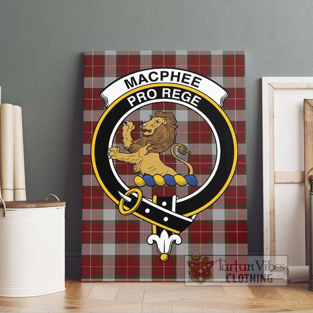 MacPhee Dress Tartan Canvas Print Wall Art with Family Crest Without Frame - Tartan Vibes Clothing