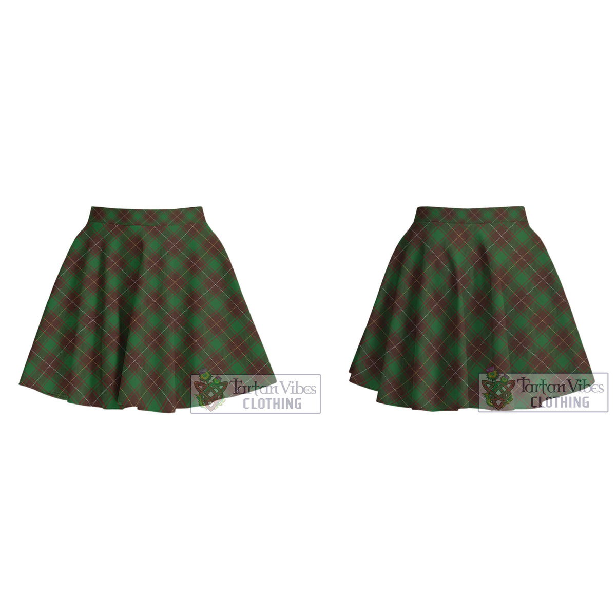 MacPhee Hunting Tartan Women's Plated Mini Skirt Cross Style - Tartan Vibes Clothing