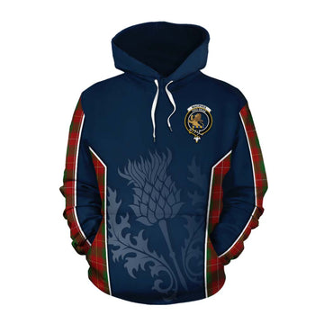 MacPhee (McPhee) Tartan Cotton Hoodie with Family Crest and Scottish Thistle Vibes Sport Style Pullover Hoodie XS - Tartan Vibes Clothing