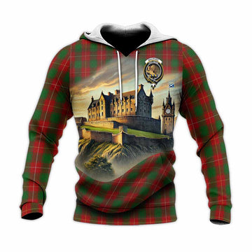 MacPhee (McPhee) Tartan Family Crest Knitted Hoodie with Scottish Ancient Castle Style Unisex Knitted Pullover Hoodie - Tartan Vibes Clothing