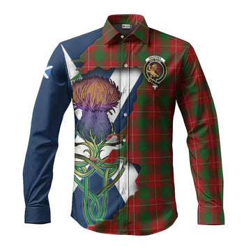MacPhee (McPhee) Tartan Family Crest Long Sleeve Button Shirt Scottish Thistle Celtic Inspired Men's Shirt S - Tartan Vibes Clothing