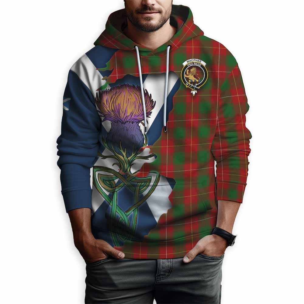 MacPhee (McPhee) Tartan Family Crest Hoodie Scottish Thistle Celtic Inspired Pullover Hoodie - Tartan Vibes Clothing