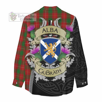 MacPhee (McPhee) Tartan Family Crest Women's Casual Shirt Lion Rampant Royal Thistle Shield Celtic Inspired - Tartan Vibes Clothing