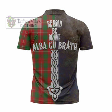 MacPhee (McPhee) Tartan Family Crest Zipper Polo Shirt Alba Gu Brath Be Brave Lion Ancient Style - Tartan Vibes Clothing