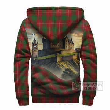 MacPhee (McPhee) Tartan Family Crest Sherpa Hoodie with Scottish Ancient Castle Style - Tartan Vibes Clothing