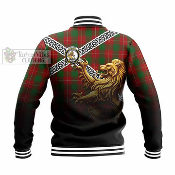 MacPhee (McPhee) Crest Tartan Baseball Jacket with Golden Lion Emblem Celtic Style - Tartan Vibes Clothing