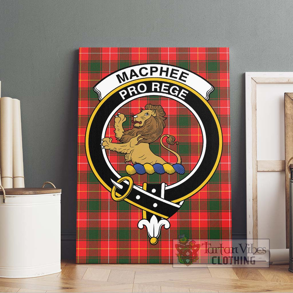 MacPhee Modern Tartan Canvas Print Wall Art with Family Crest Without Frame - Tartan Vibes Clothing