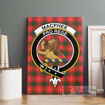 MacPhee Modern Tartan Canvas Print Wall Art with Family Crest