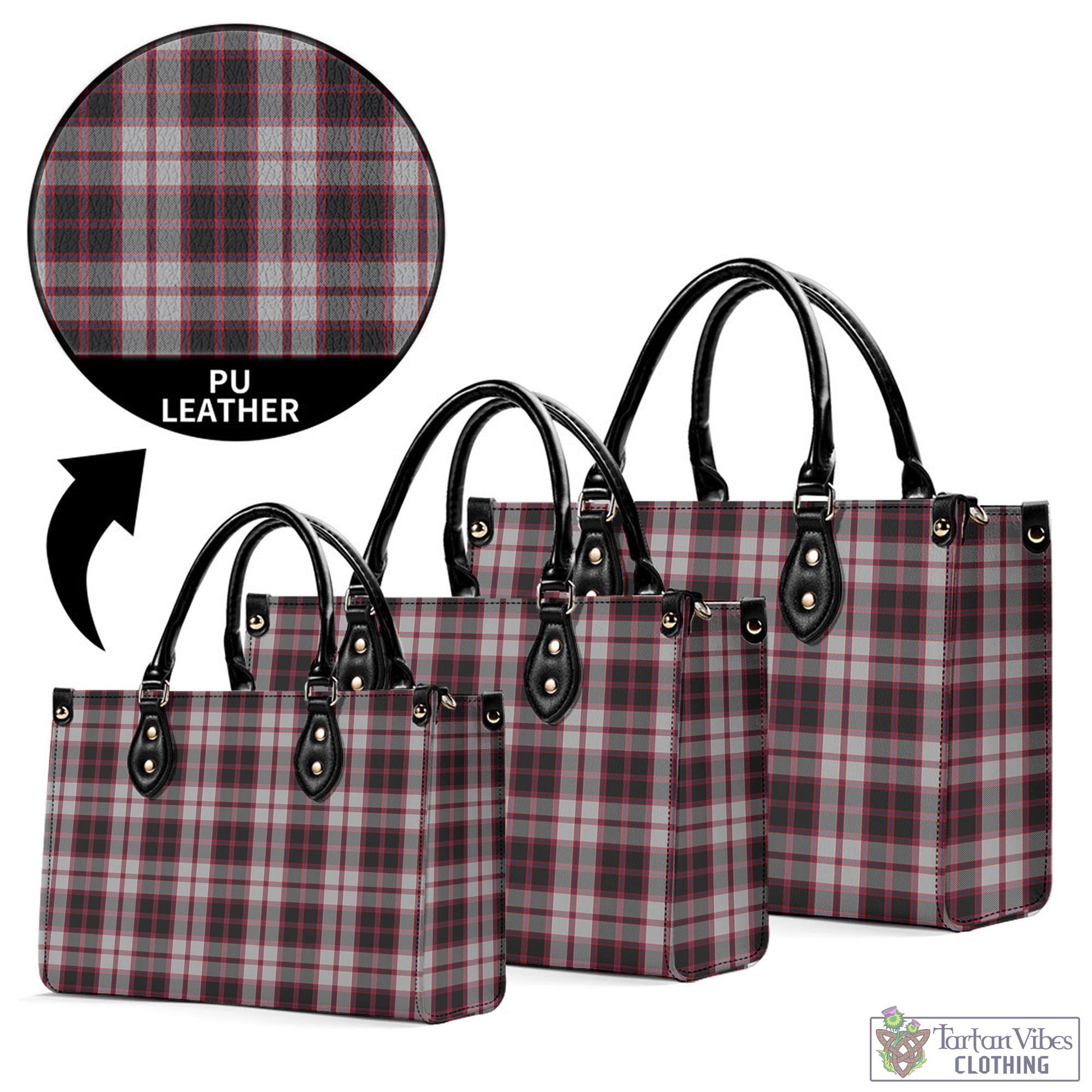 Tartan Vibes Clothing MacPherson Tartan Luxury Leather Handbags