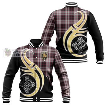 MacPherson (McPherson) Tartan Baseball Jacket with Family Crest and Celtic Symbol Style