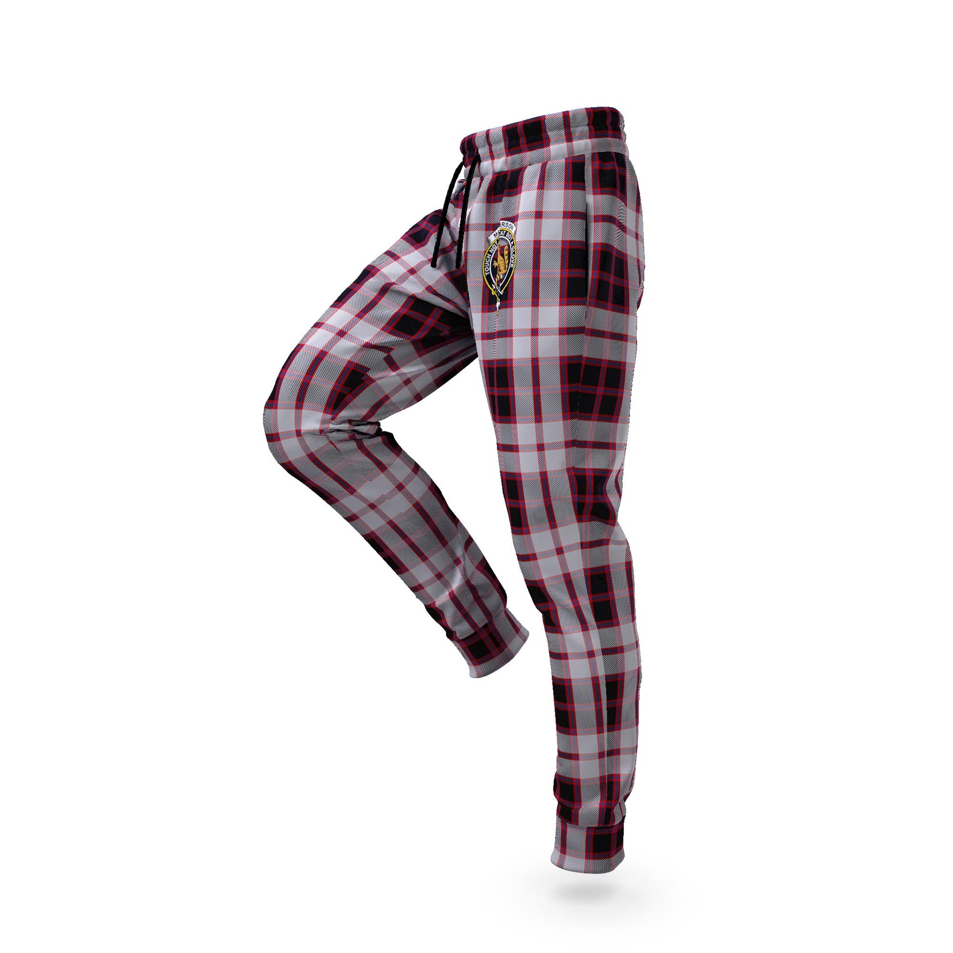 MacPherson (McPherson) Tartan Joggers Pants with Family Crest S - Tartan Vibes Clothing