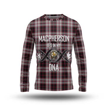 MacPherson (McPherson) Tartan Long Sleeve T-Shirt with Family Crest DNA In Me Style