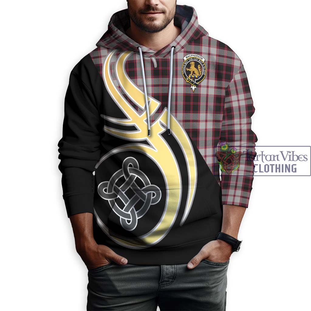 MacPherson (McPherson) Tartan Hoodie with Family Crest and Celtic Symbol Style Zip Hoodie - Tartan Vibes Clothing