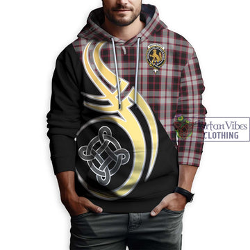 MacPherson (McPherson) Tartan Hoodie with Family Crest and Celtic Symbol Style