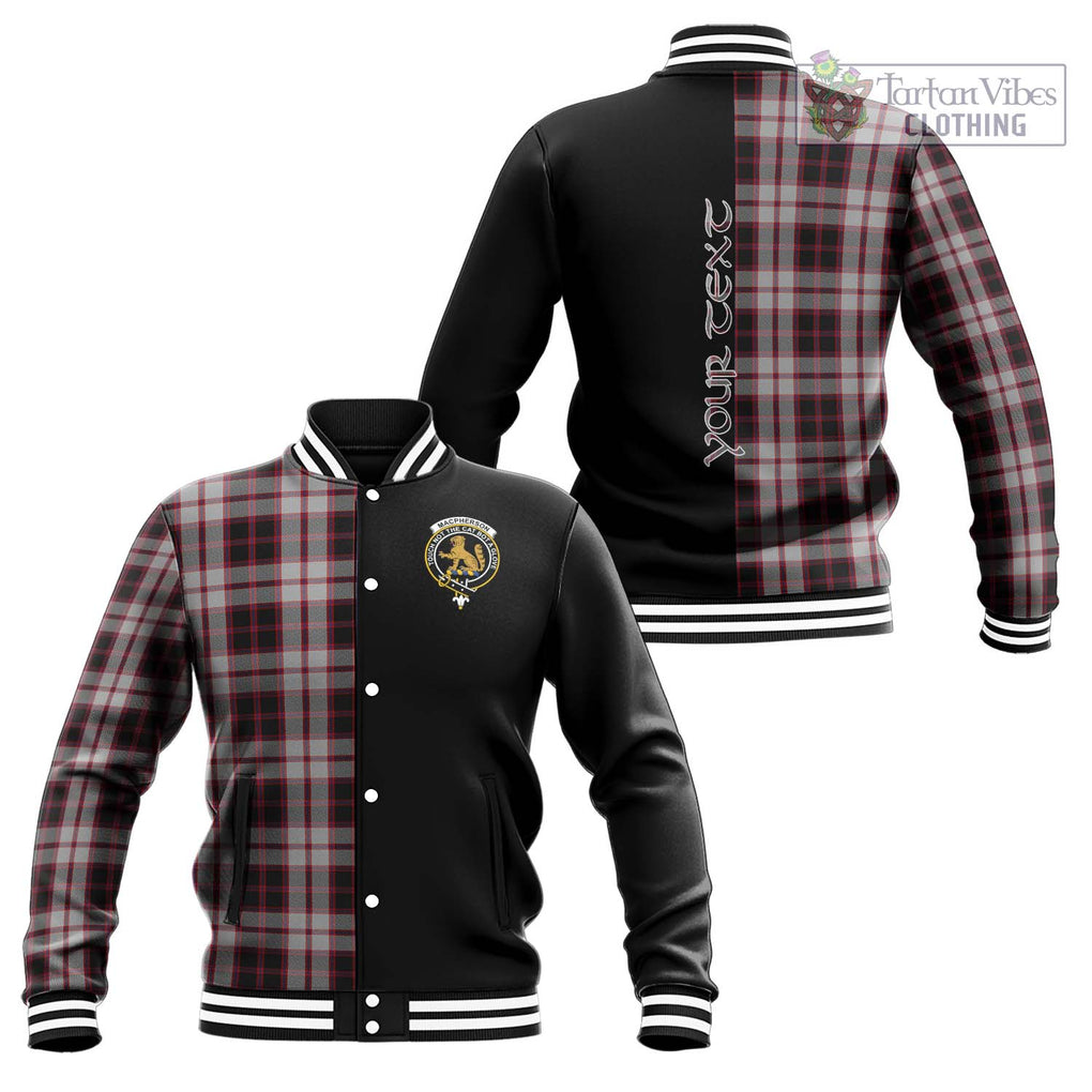 MacPherson (McPherson) Tartan Baseball Jacket with Family Crest and Half Of Me Style Unisex - Tartanvibesclothing Shop