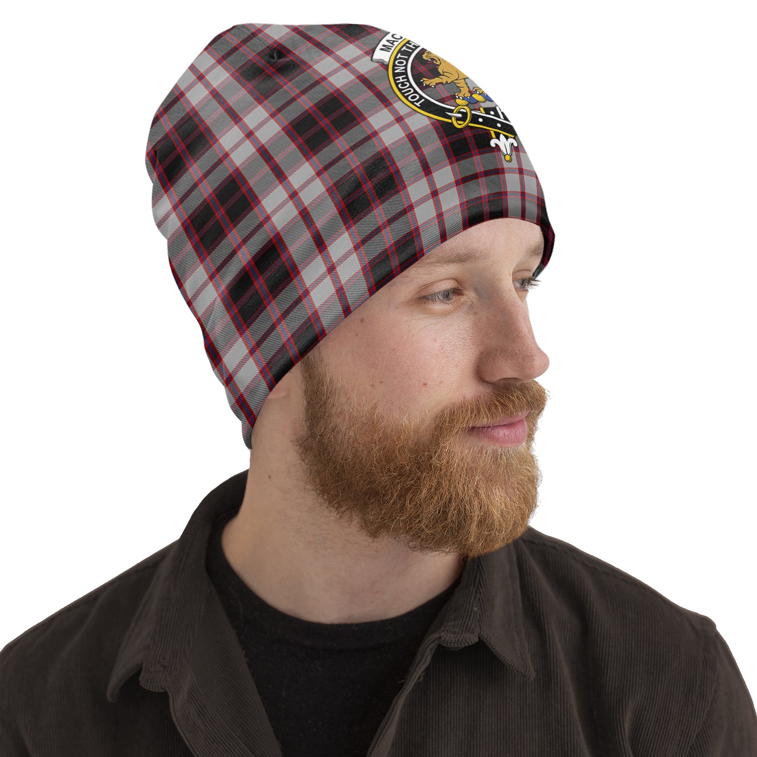 MacPherson (McPherson) Tartan Beanies Hat with Family Crest One Size 10.5*10.2 inches - Tartan Vibes Clothing