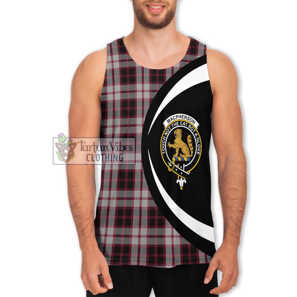 MacPherson (McPherson) Tartan Men's Tank Top with Family Crest Circle Style Men - Tartan Vibes Clothing