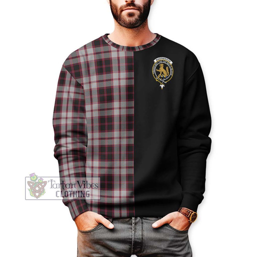 MacPherson (McPherson) Tartan Sweatshirt with Family Crest and Half Of Me Style Unisex - Tartanvibesclothing Shop