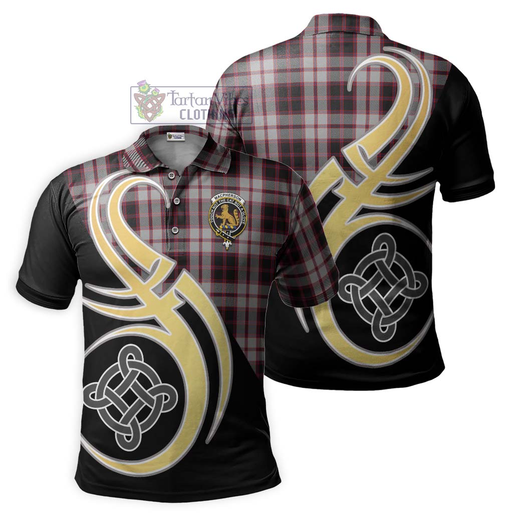 MacPherson (McPherson) Tartan Polo Shirt with Family Crest and Celtic Symbol Style Kid - Tartan Vibes Clothing