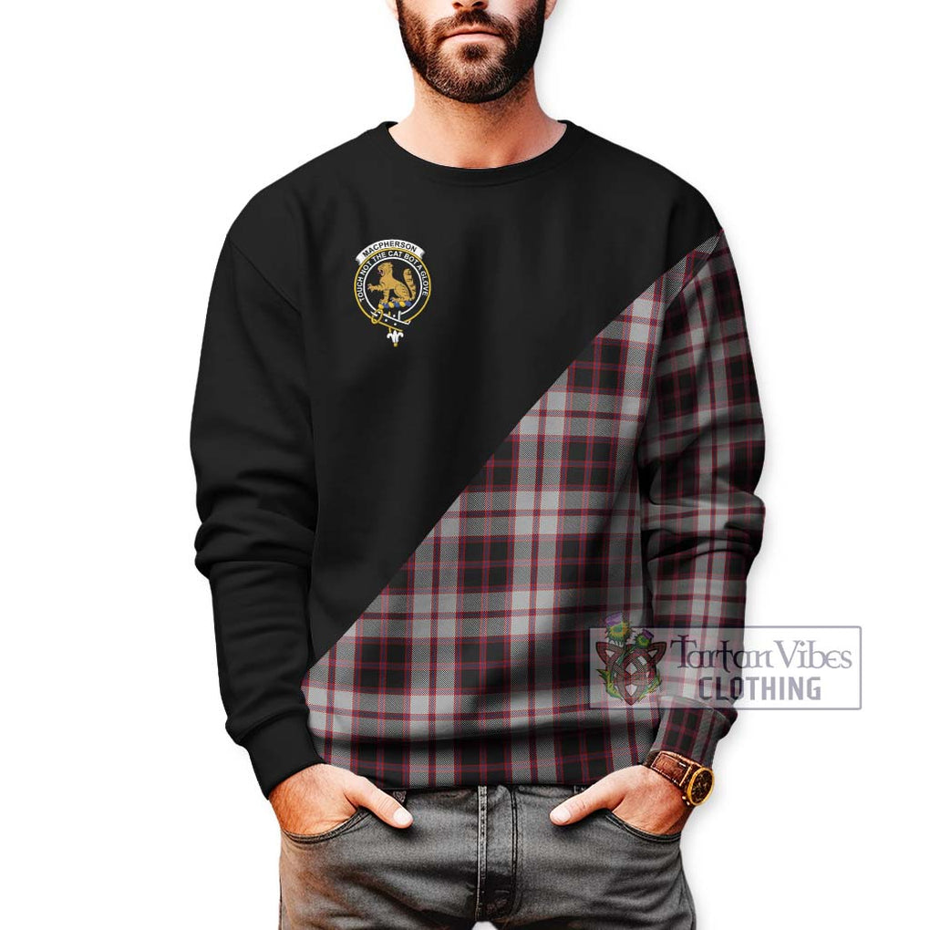 MacPherson (McPherson) Tartan Sweatshirt with Family Crest and Military Logo Style Unisex - Tartanvibesclothing Shop