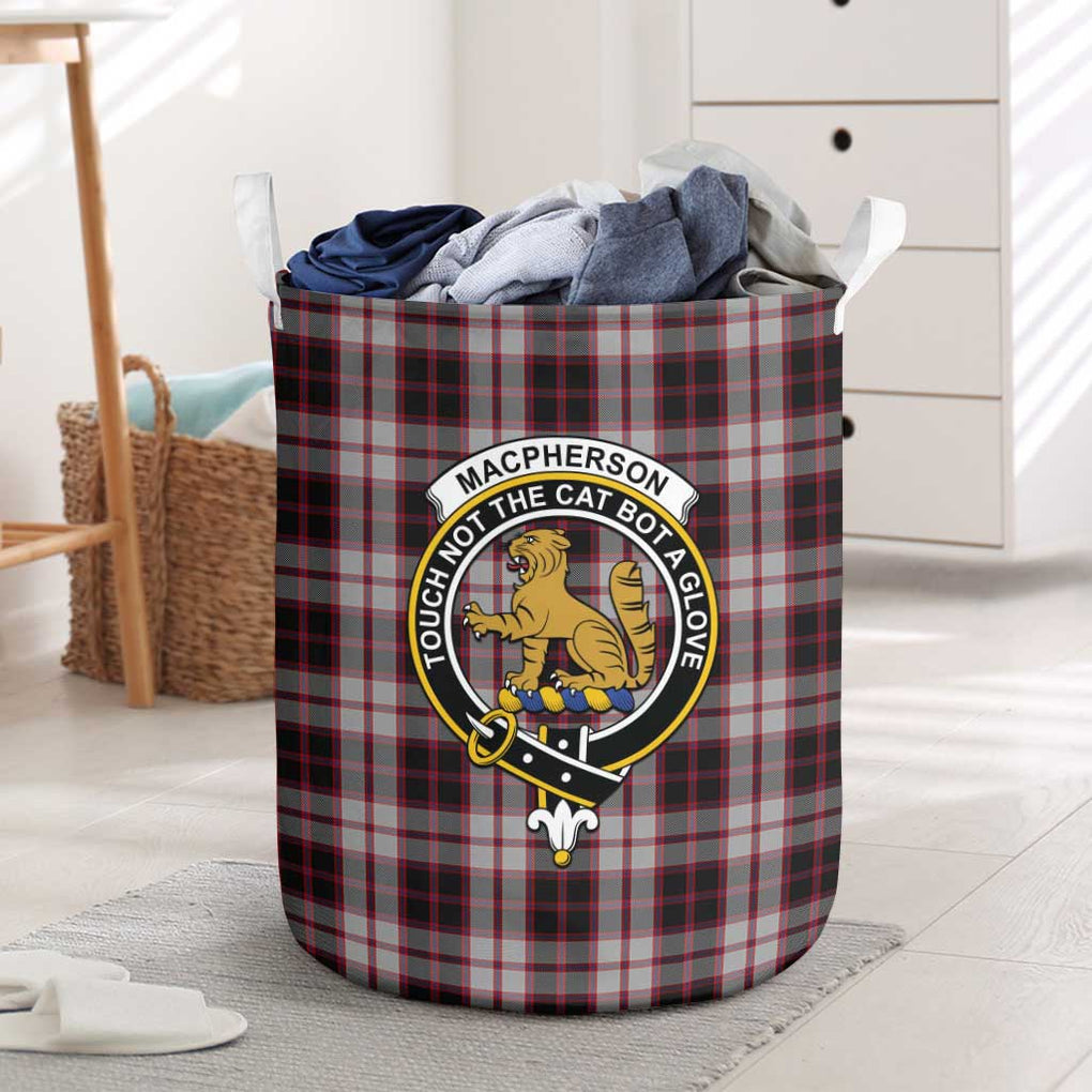 MacPherson (McPherson) Tartan Laundry Basket with Family Crest One Size - Tartanvibesclothing Shop