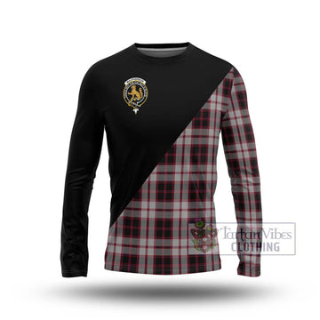 MacPherson (McPherson) Tartan Long Sleeve T-Shirt with Family Crest and Military Logo Style