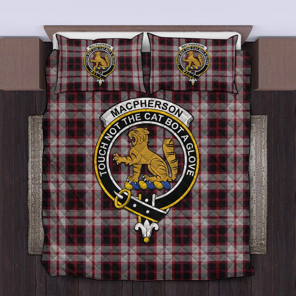 MacPherson (McPherson) Tartan Quilt Bed Set with Family Crest Twin - Tartan Vibes Clothing