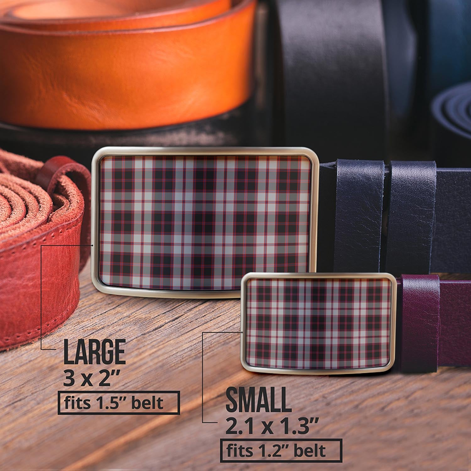 MacPherson (McPherson) Tartan Belt Buckles - Tartan Vibes Clothing