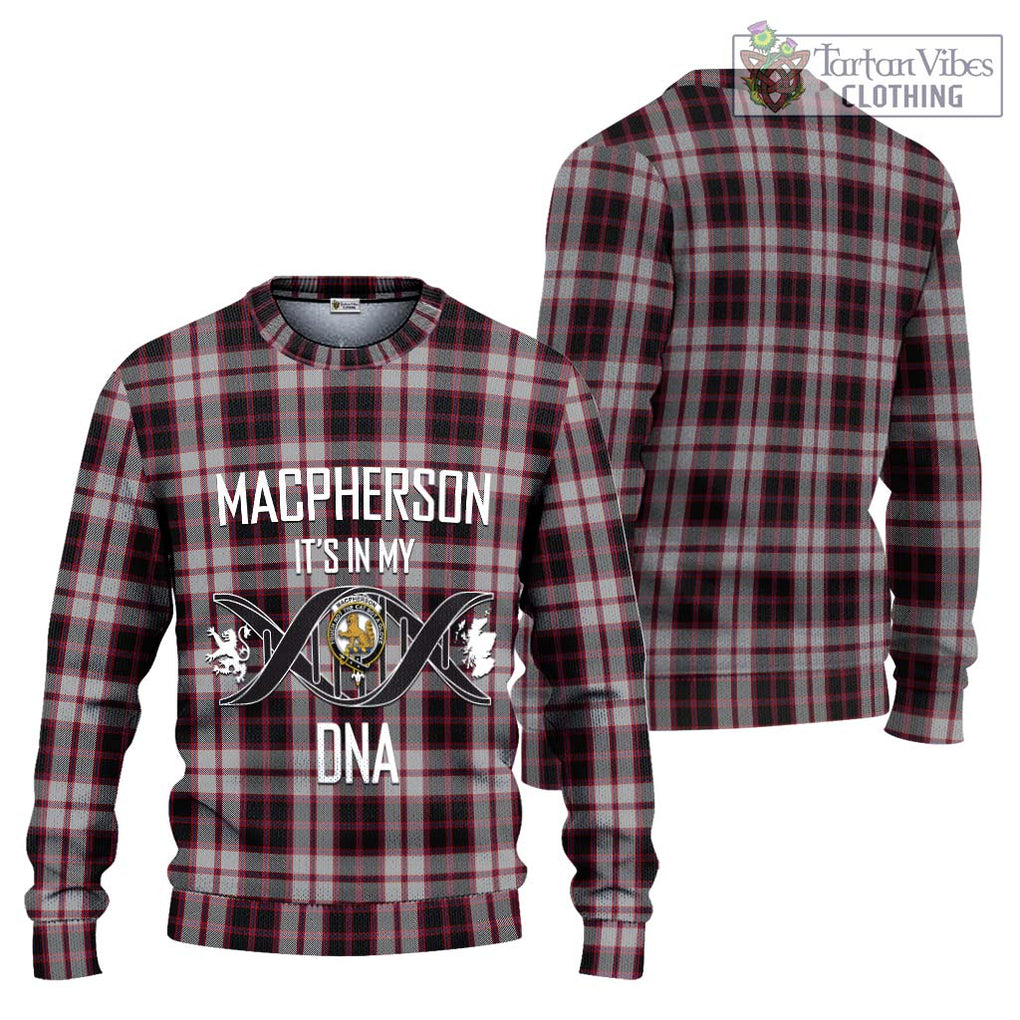 MacPherson (McPherson) Tartan Knitted Sweater with Family Crest DNA In Me Style Unisex - Tartanvibesclothing Shop