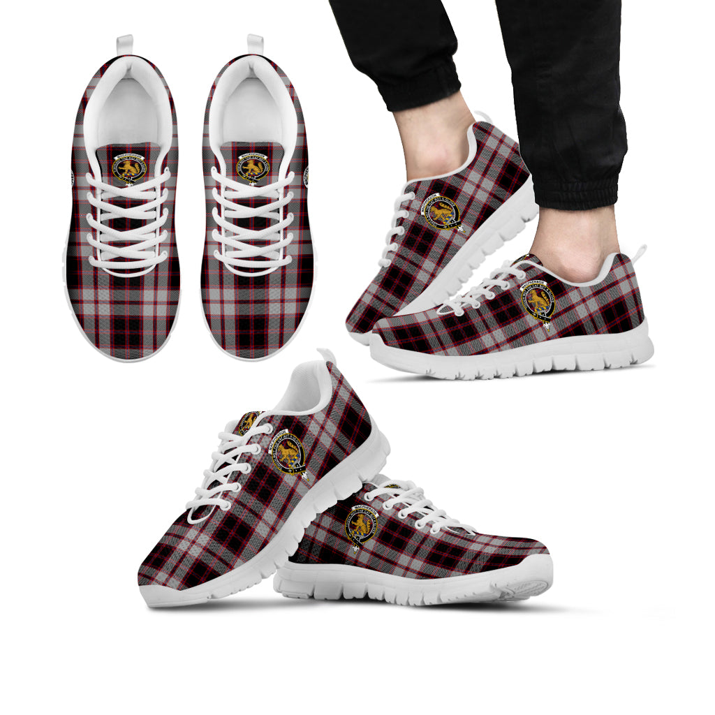 MacPherson (McPherson) Tartan Sneakers with Family Crest Kid's Sneakers - Tartan Vibes Clothing