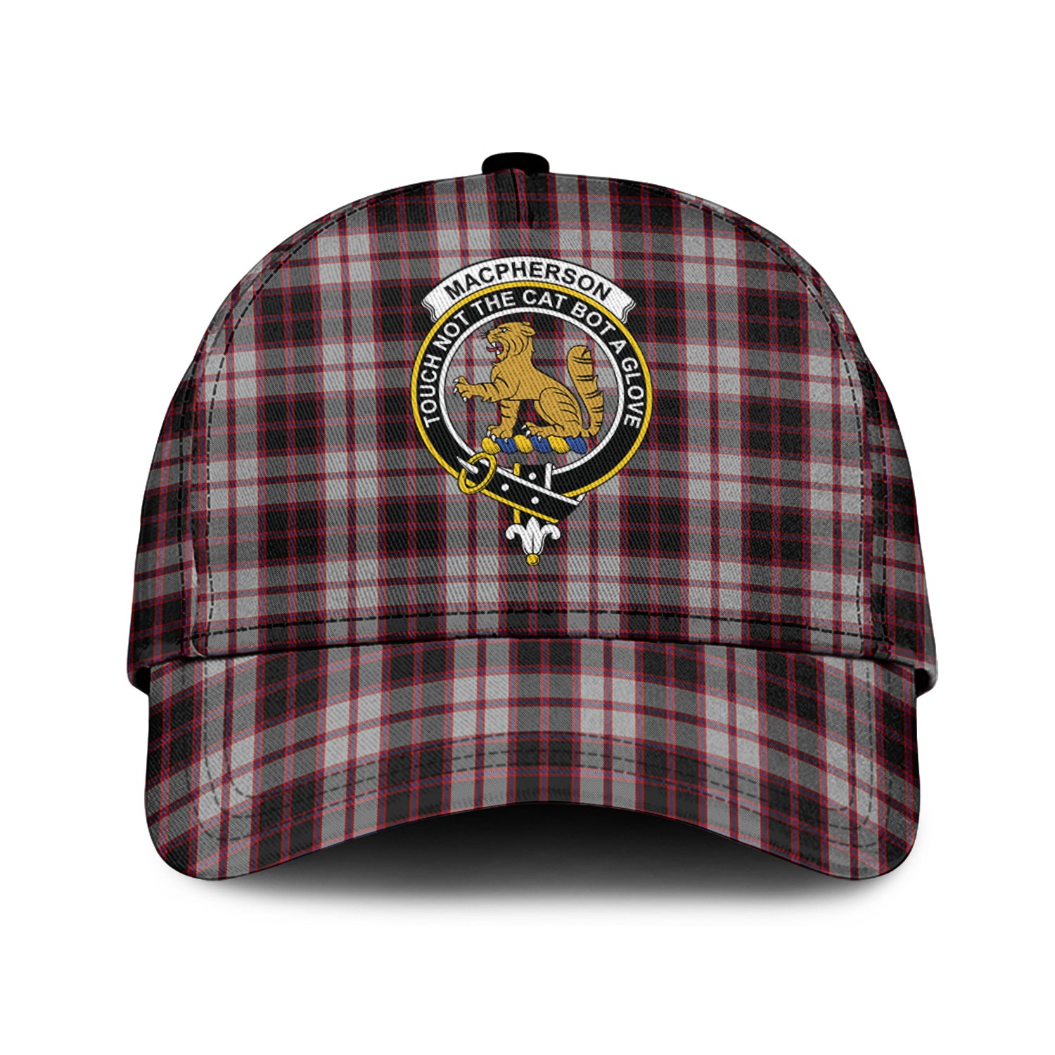 MacPherson (McPherson) Tartan Classic Cap with Family Crest Classic Cap Universal Fit - Tartan Vibes Clothing