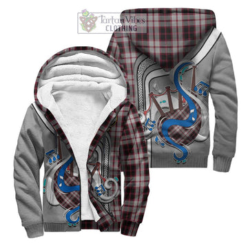 MacPherson (McPherson) Tartan Sherpa Hoodie with Epic Bagpipe Style