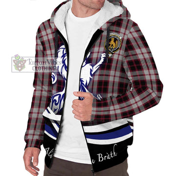 MacPherson (McPherson) Tartan Sherpa Hoodie with Alba Gu Brath Regal Lion Emblem