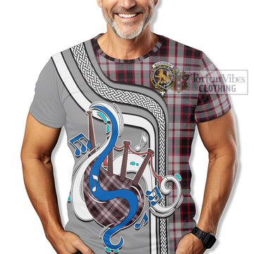 MacPherson (McPherson) Tartan T-Shirt with Epic Bagpipe Style