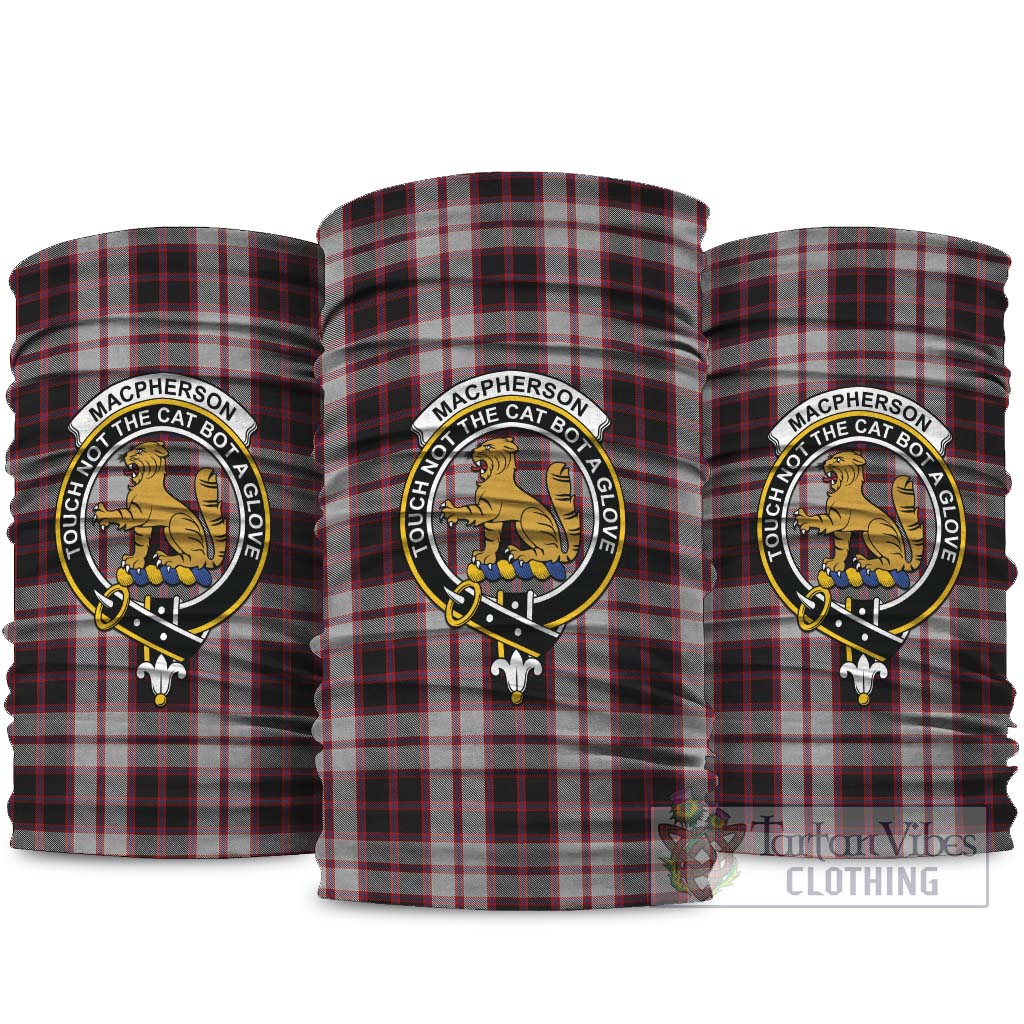 MacPherson Tartan Neck Gaiters, Tartan Bandanas, Tartan Head Band with Family Crest