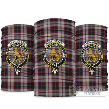 MacPherson (McPherson) Tartan Neck Gaiters, Tartan Bandanas, Tartan Head Band with Family Crest