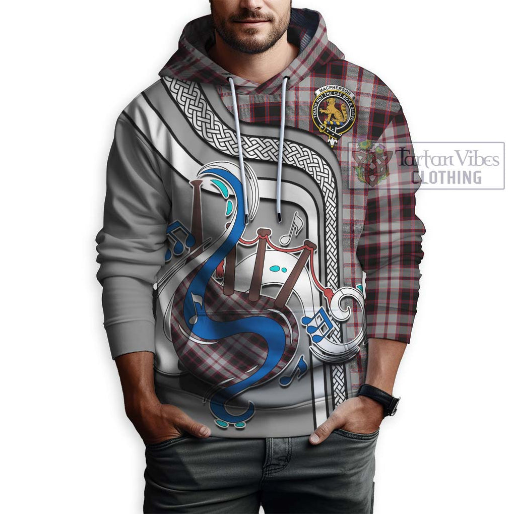 MacPherson (McPherson) Tartan Hoodie with Epic Bagpipe Style Zip Hoodie - Tartanvibesclothing Shop