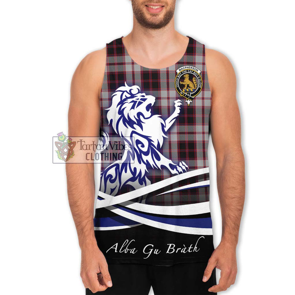 MacPherson (McPherson) Tartan Men's Tank Top with Alba Gu Brath Regal Lion Emblem Men - Tartanvibesclothing Shop