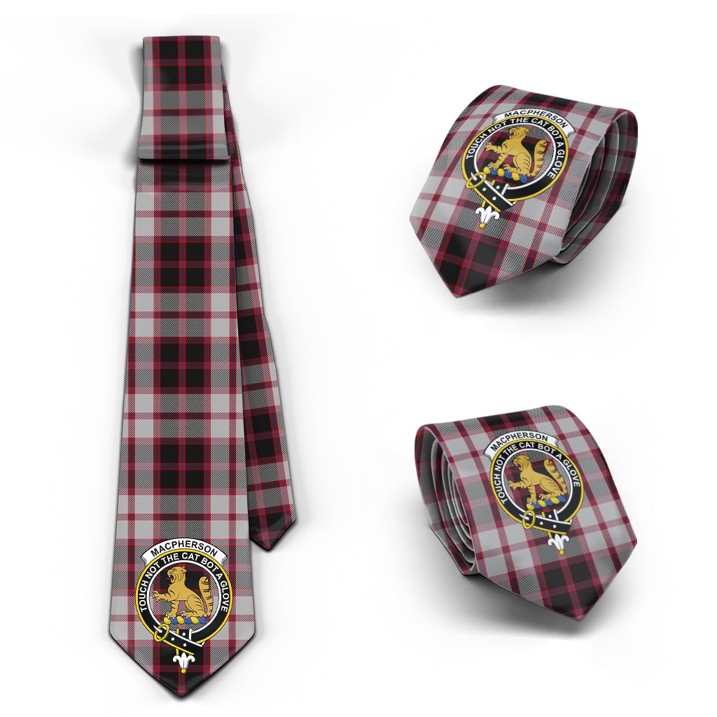 MacPherson (McPherson) Tartan Classic Necktie with Family Crest Necktie One Size - Tartan Vibes Clothing