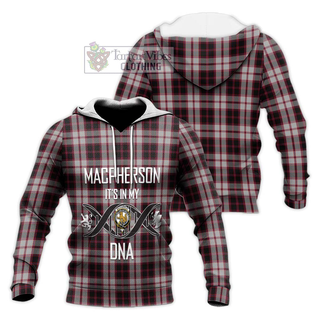 MacPherson (McPherson) Tartan Knitted Hoodie with Family Crest DNA In Me Style Unisex Knitted Pullover Hoodie - Tartanvibesclothing Shop