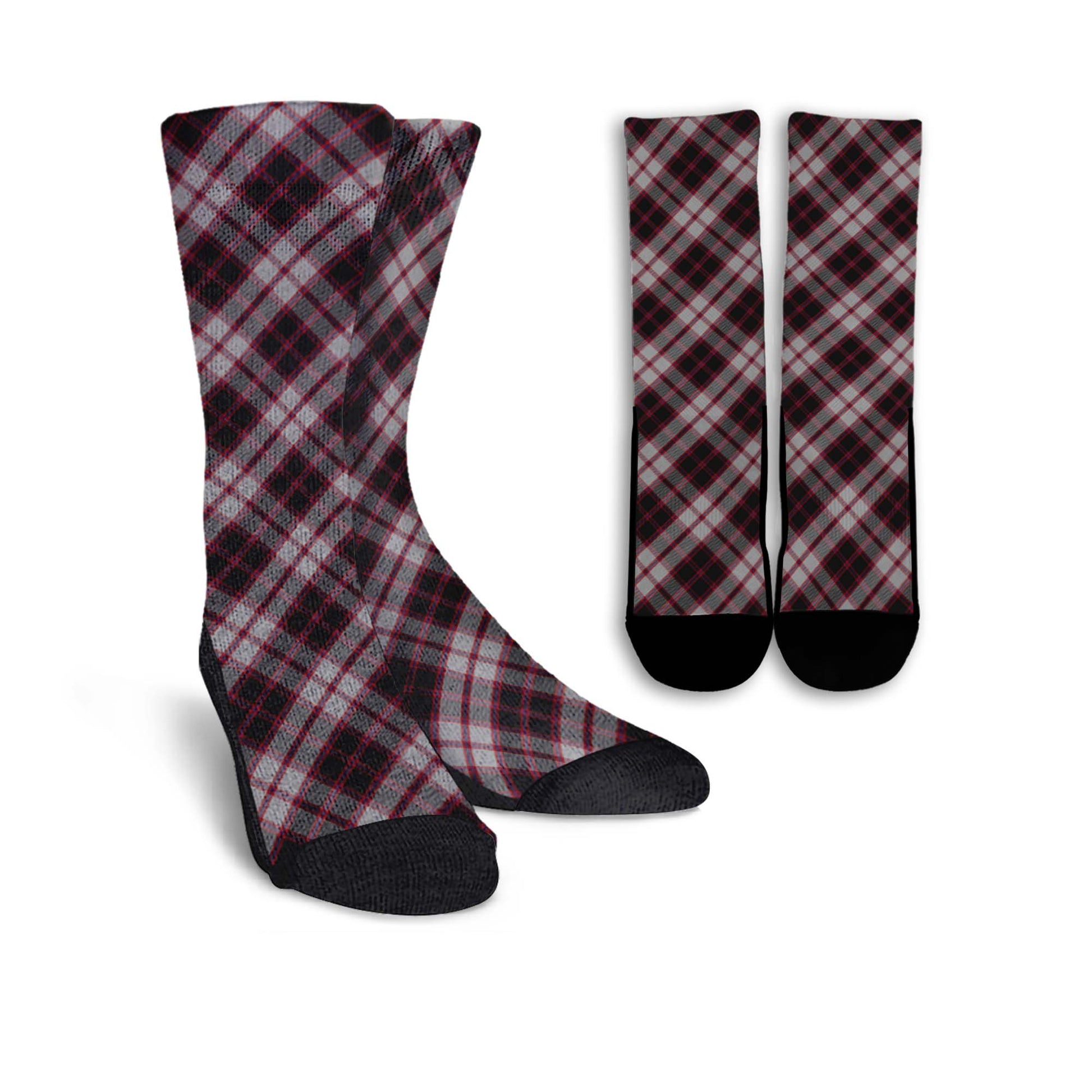 MacPherson Tartan Crew Socks Cross Tartan Style - Tartanvibesclothing