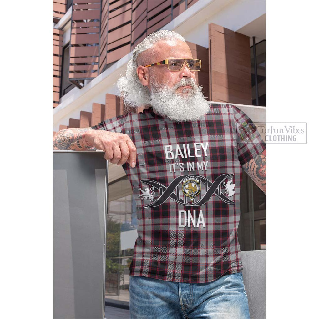 Tartan Vibes Clothing MacPherson Tartan Cotton T-shirt with Family Crest DNA In Me Style