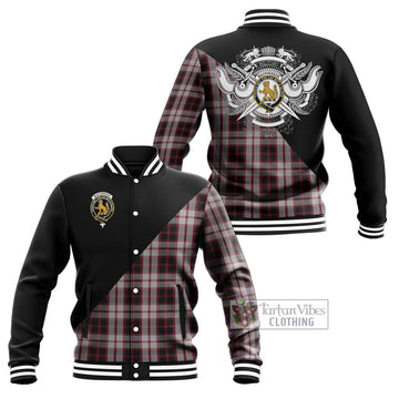 MacPherson (McPherson) Tartan Baseball Jacket with Family Crest and Military Logo Style