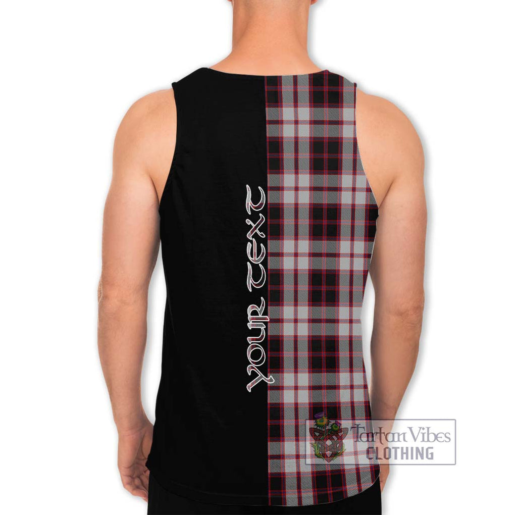 MacPherson (McPherson) Tartan Men's Tank Top with Family Crest and Half Of Me Style - Tartanvibesclothing Shop