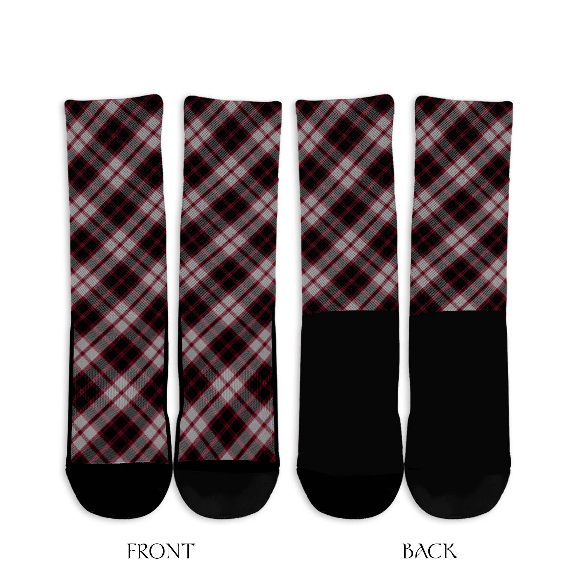 MacPherson Tartan Crew Socks Cross Tartan Style - Tartanvibesclothing